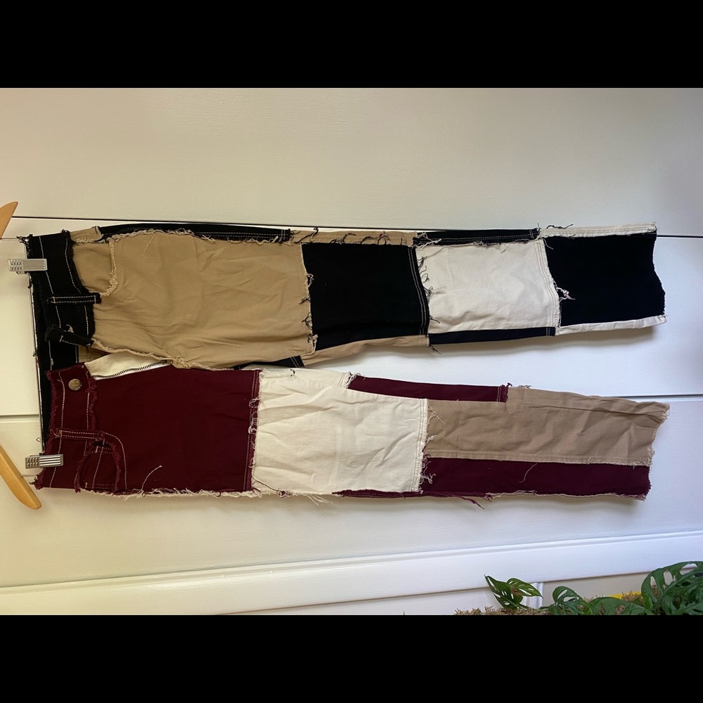 Multicolored high waisted pants